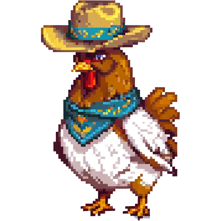 DANG CHICKEN! YEE-HAW emoji
