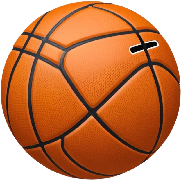 basketball ball object icon, glossy texture, clean seams, 3D cartoon, mobile game icon style, centered, soft shadow, clean background, no text, no watermark emoji