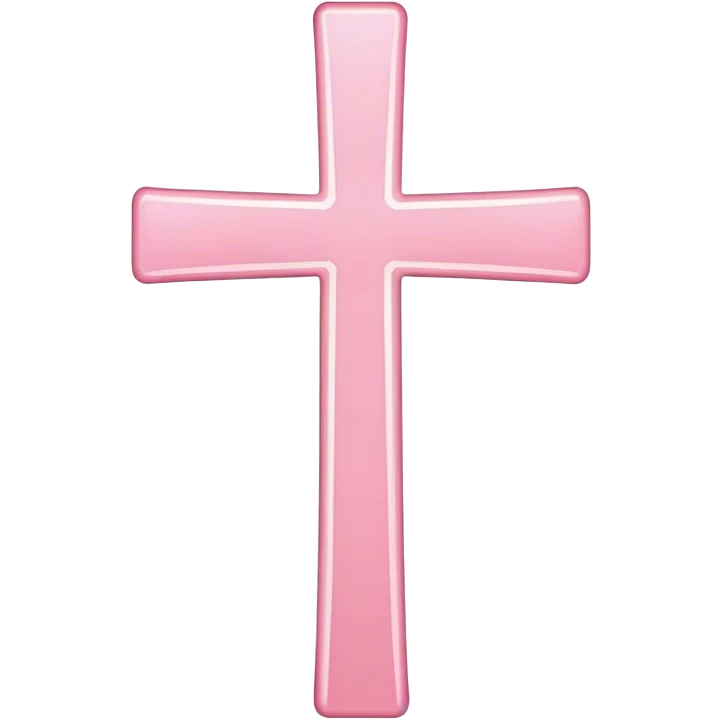 light pink skinny straight cross emoji