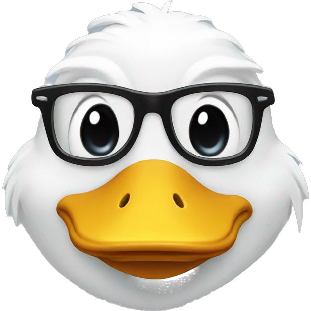 a duck with glasses emoji