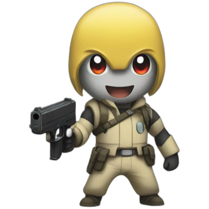 Pokemon with a glock emoji