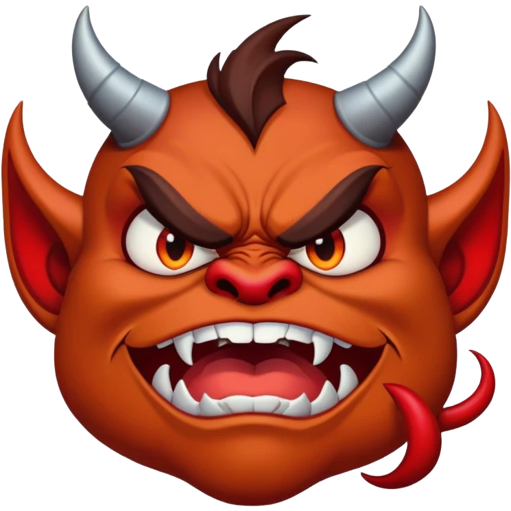 People getting mad at  a Taz devil emoji