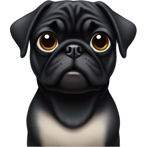 Black pug emoji