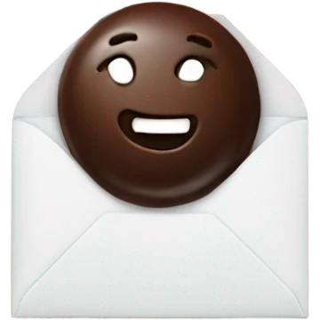 chocolate and a folded card emoji