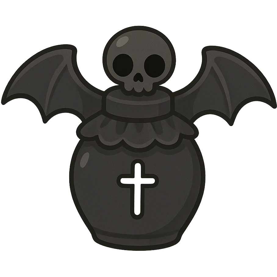 Goth black object emoji