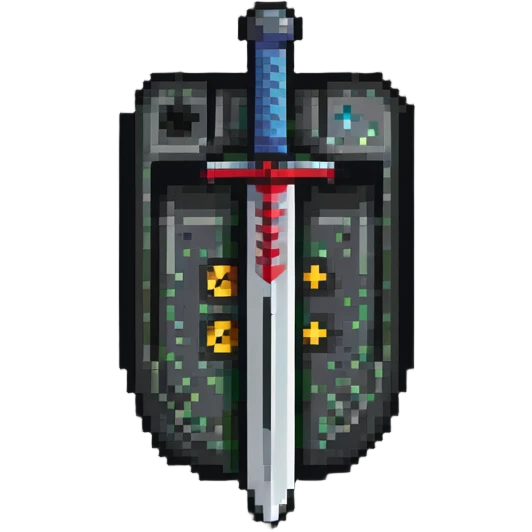 gaming console with sword server logo emoji