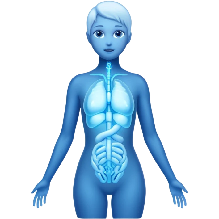 body silhouette with glowing organs emoji