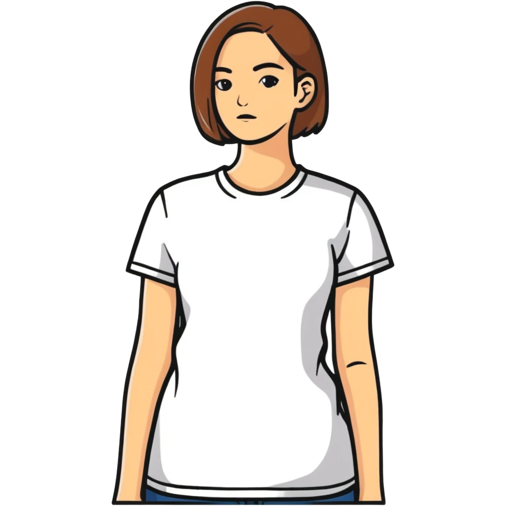 woman wearing a t-shirt emoji