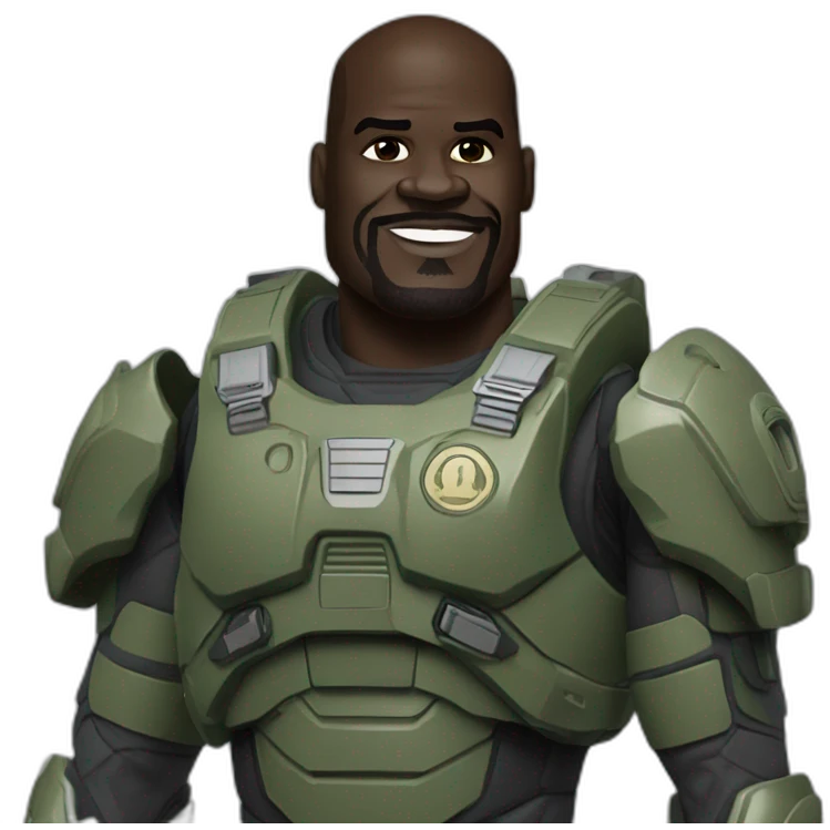 Shaquille O'Neal master chief emoji