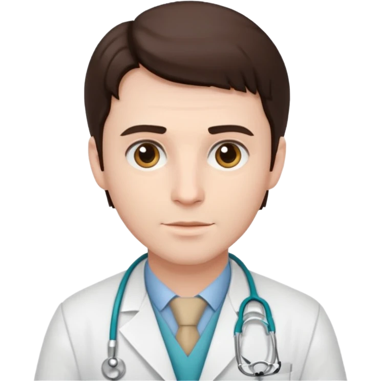 male brunette doctor emoji