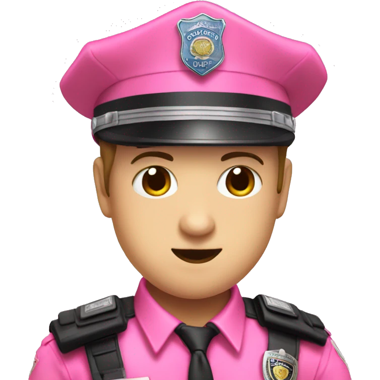 Pink panda cop emoji