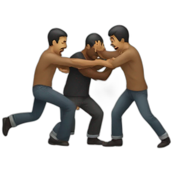 Person beating someone up emoji