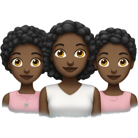 Three black girls  emoji