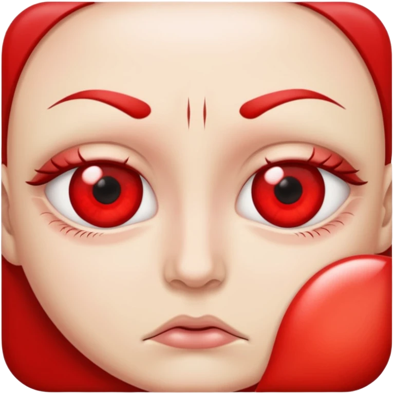 Redness, ешкув of the eyes emoji