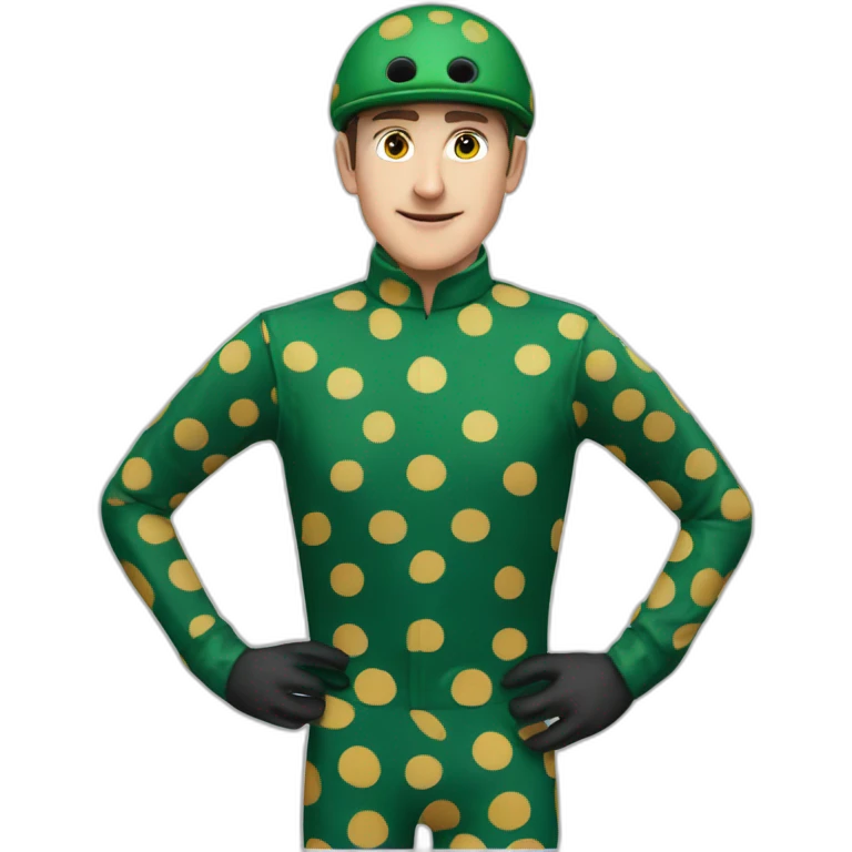 paul townend jockey dark green polka dot emoji