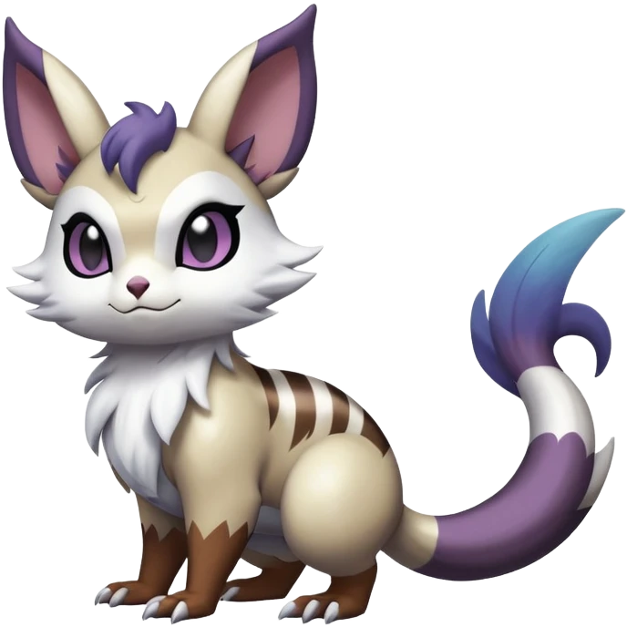 ShinyFurret-Absol-Noibat-Noivern-Hybrid (Full body) emoji