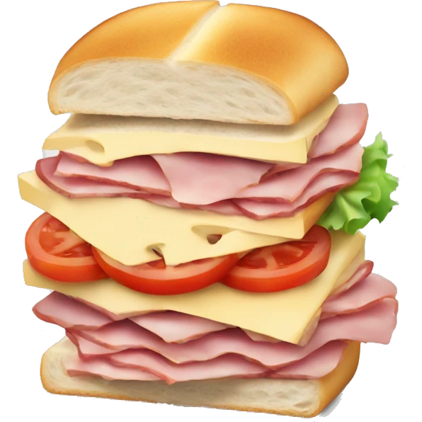 sandwich with ham and cheese and tomatoes  emoji