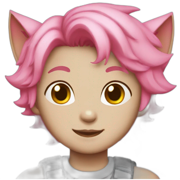 catboy with pink hair emoji