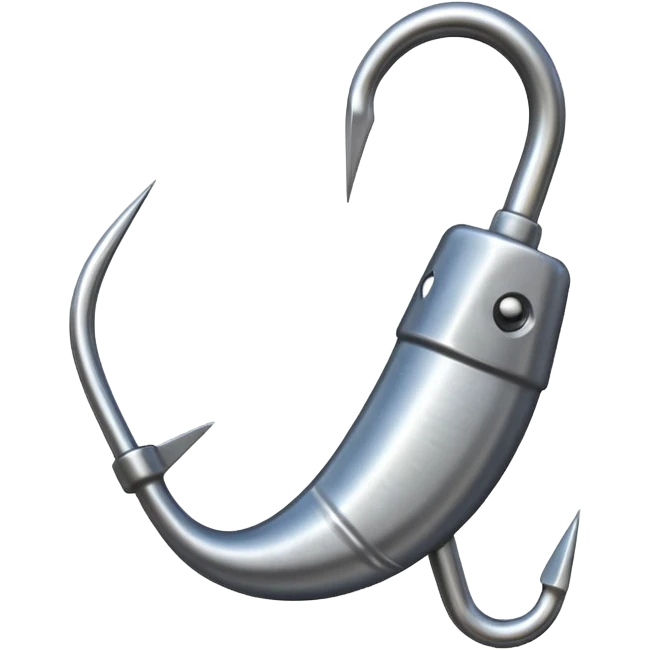 fishing hook emoji, simple, clear shape emoji