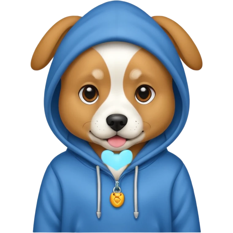 Dog wearing a hoodie emoji
