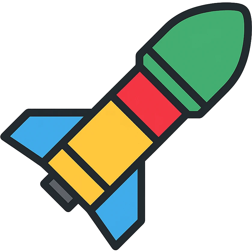 colored icon of an anti-tank missile emoji