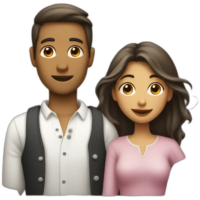 Fille voilée et homme emoji