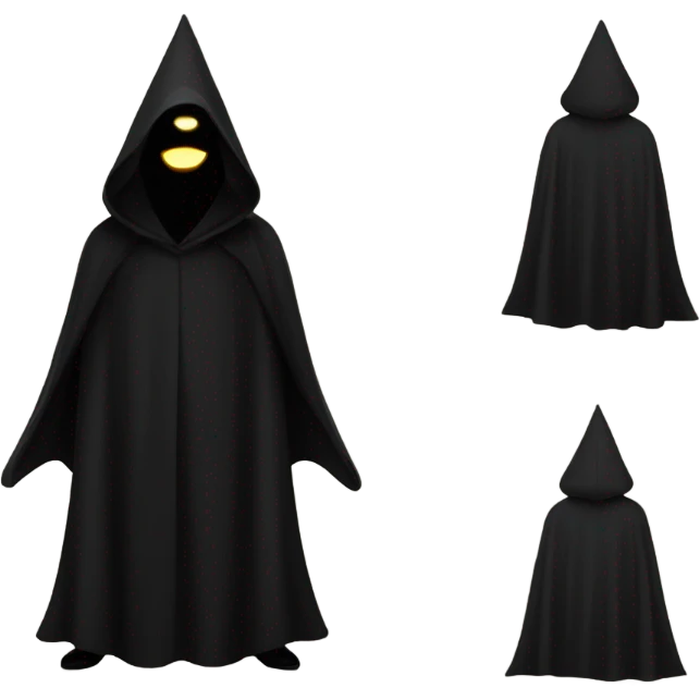 illuminati shadow figure in black cloak emoji
