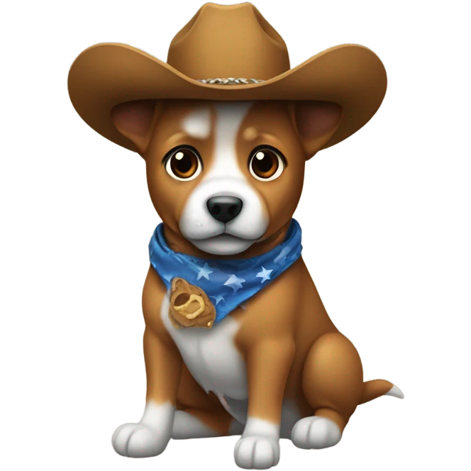 Cowboy dog emoji