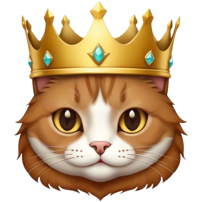 Cat wearing a crown emoji