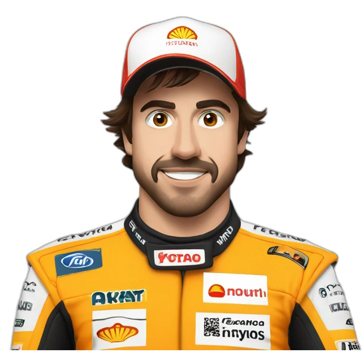 Fernando Alonso encima de una escoba logo emoji