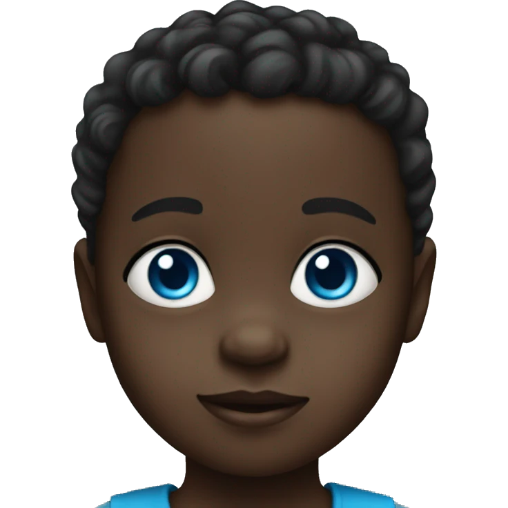 Black baby with blue eyes emoji