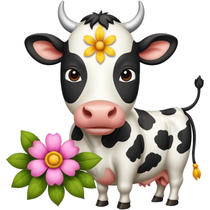 flower + Indian cow emoji