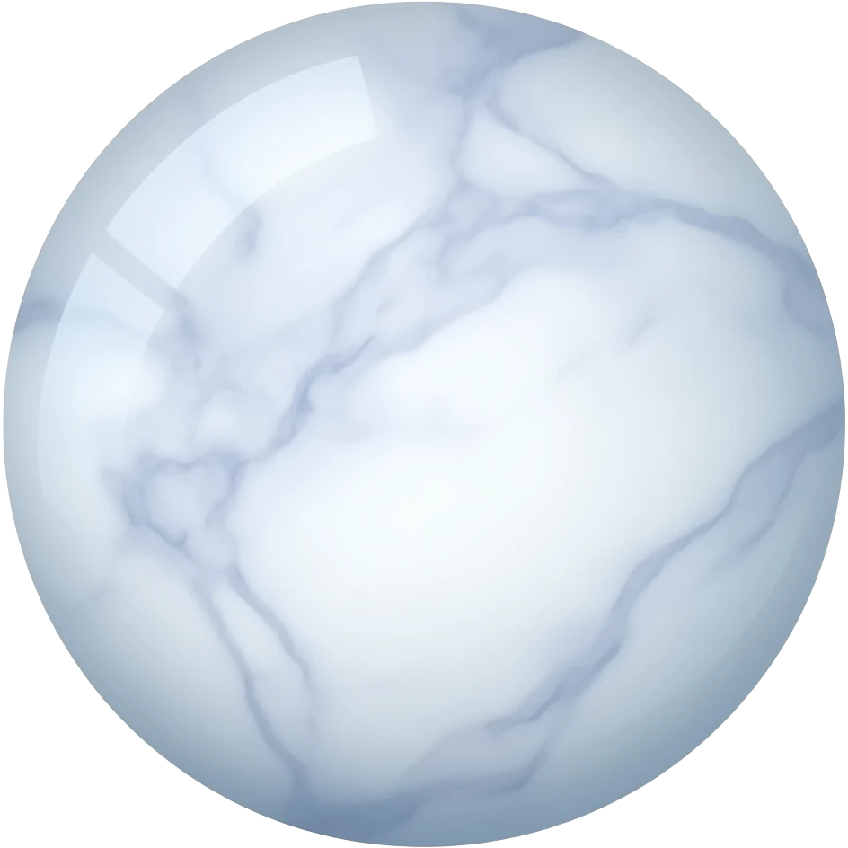 Pastel white divine glorious glowing celestial cloudy marble ball emoji