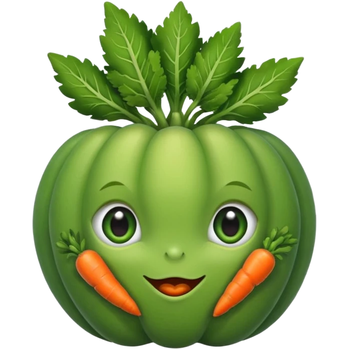 Grogu qui mange des carottes emoji