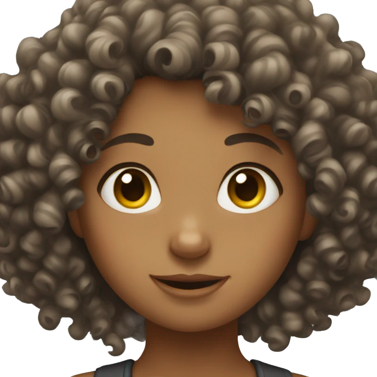 curly haired girl emoji