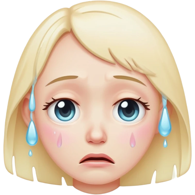Crying face with pastel colors  emoji