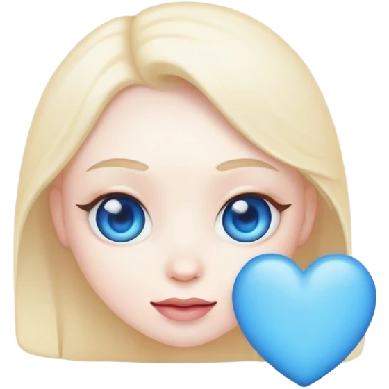 emoji with blue hearts eyes emoji
