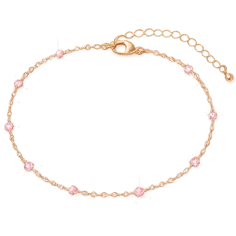 pink anklet, delicate and sparkling emoji