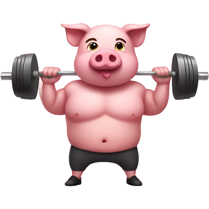 Pig in the gym emoji
