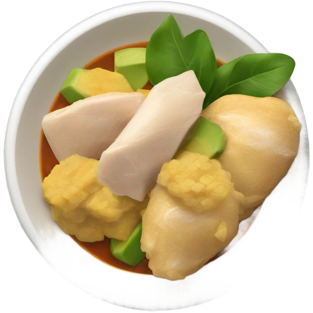 Plato de ajiaco, minimalista emoji