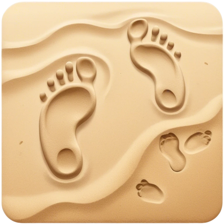 inner child footsteps on sand w adult footsteps emoji