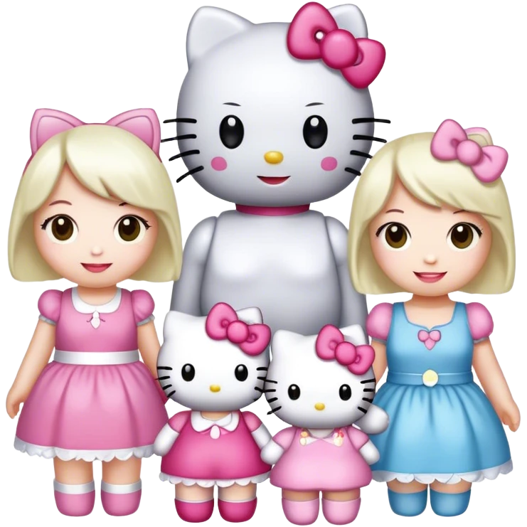 Hello kitty with her friends emoji