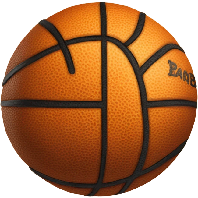 Basketball with a face emoji