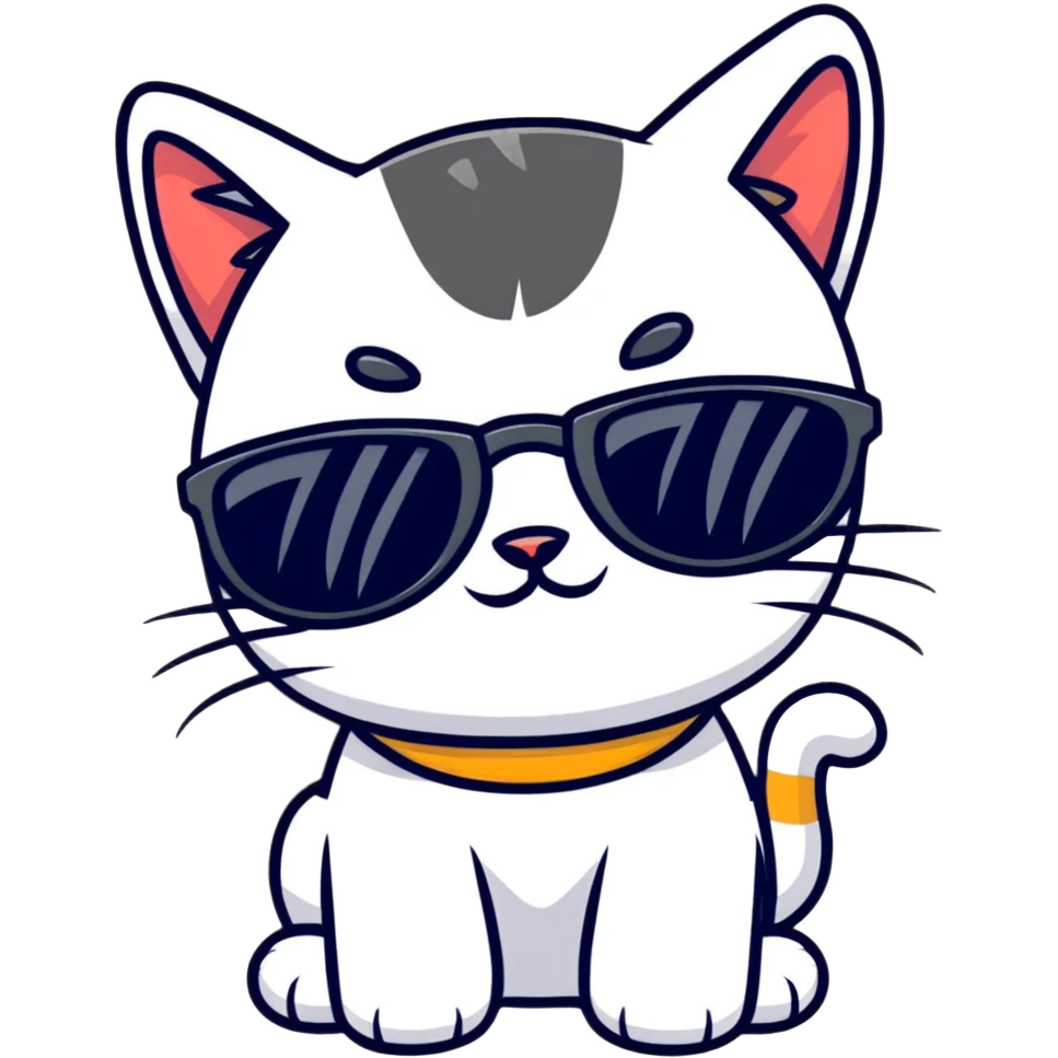 cat wearing sunglasses emoji