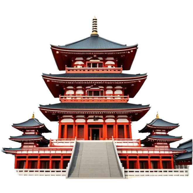 Cinematic Realistic Senso-ji Temple Landmark Emoji, depicted with the historic Tokyo temple rendered with intricate architectural detail and dynamic, cultural lighting. emoji