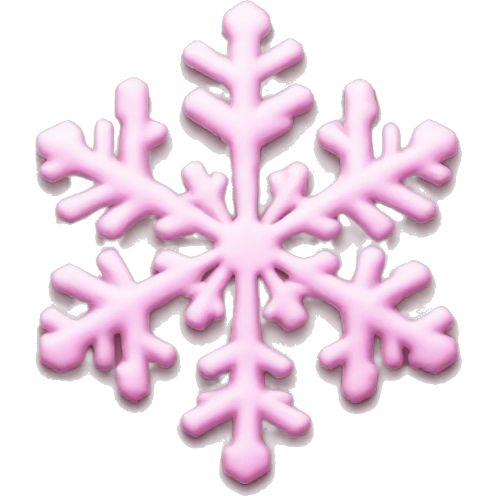 Baby pink snow flake emoji
