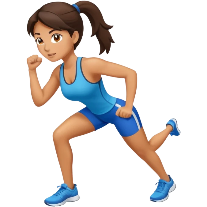 Brunette working out emoji
