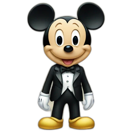 Mickey Mouse wearing a tuxedo emoji