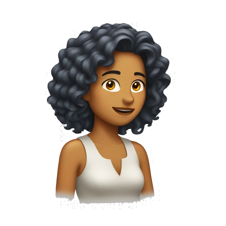 chica pelirroja con el pelo afr emoji
