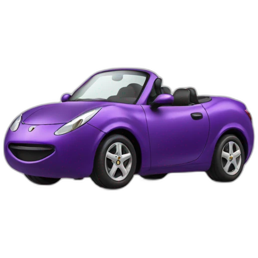 Eggplant high fiving a car emoji